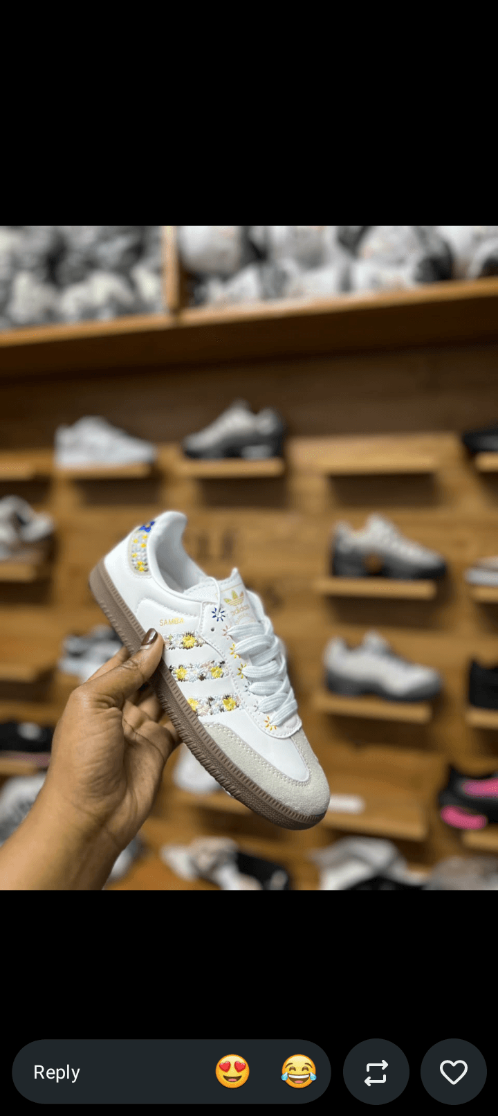Adidas Samba OG Floral - White Gum Sole | Ladies Sneakers | Sizes 36-40